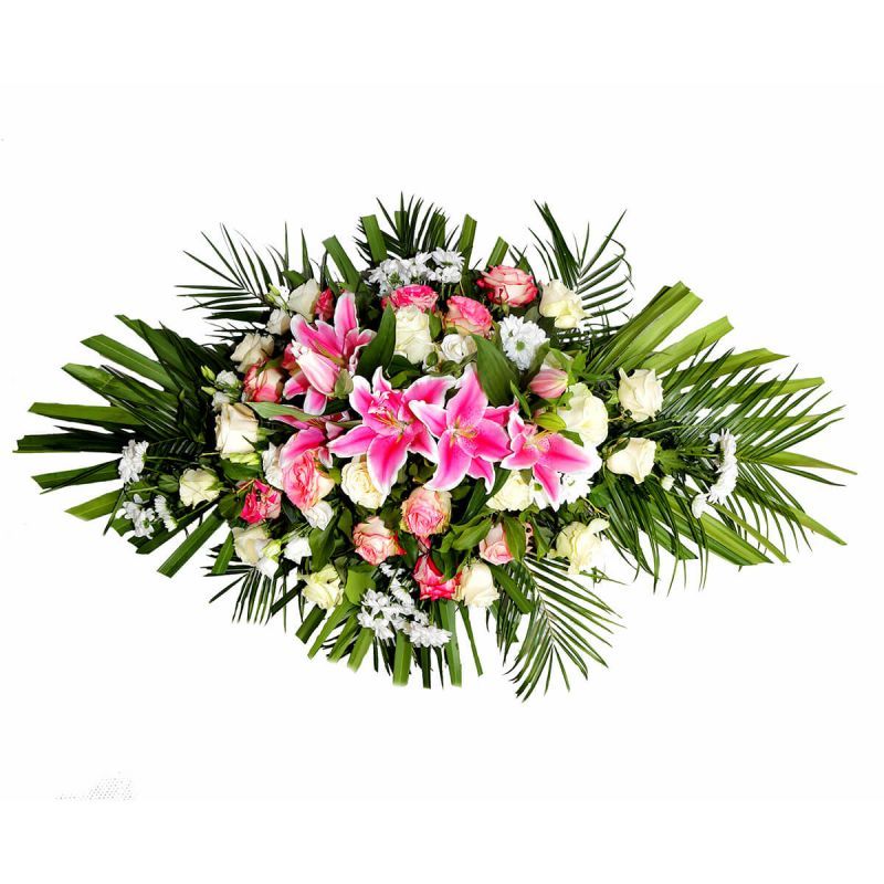 Grobni aranžmani s miješanim cvijećem/živo cvijeće