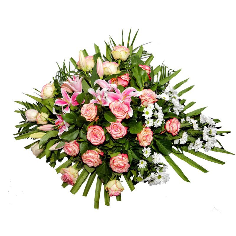 Grobni aranžmani s miješanim cvijećem/živo cvijeće